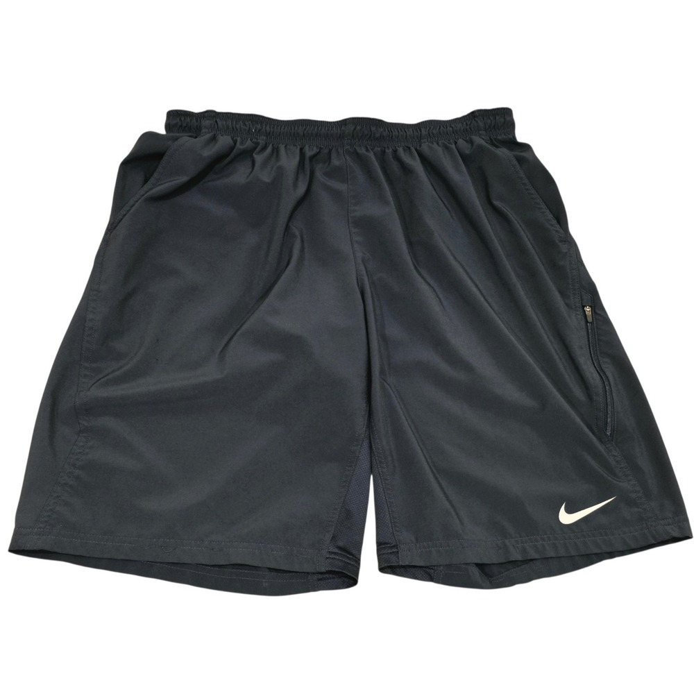 Nike Dri-FIT Shorts Mens XL Blue Microfiber Zip Pocket 9 Inseam 455618-451